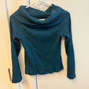 Madewell Boat Neck Long Sleeve Blue Sweater Size M